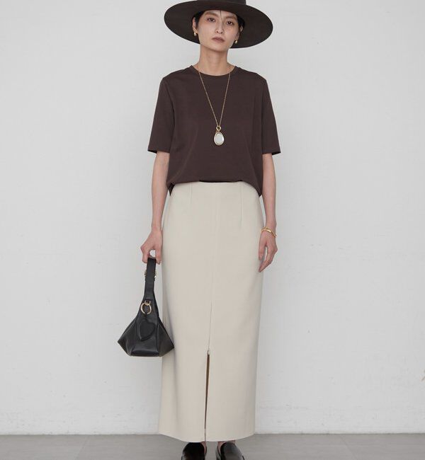  「《美シルエット》ジョーゼット2WAYタイトスカート」|スカート|