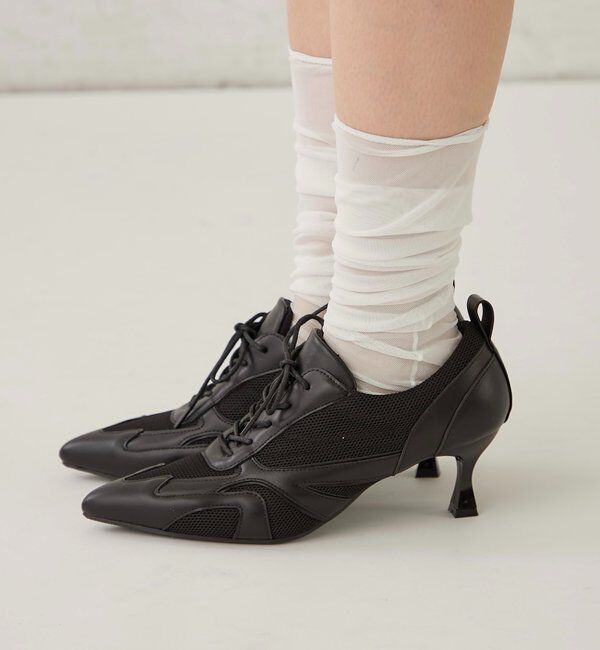  「【26AW LOOK掲載品番】メッシューヒールスニーカー」|ロングブーツ|