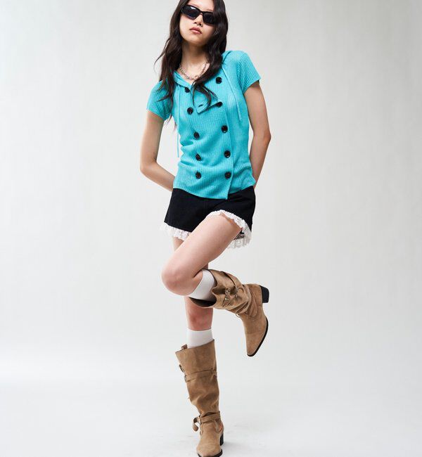  「2WAYスウェードブーツ」|ロングブーツ|