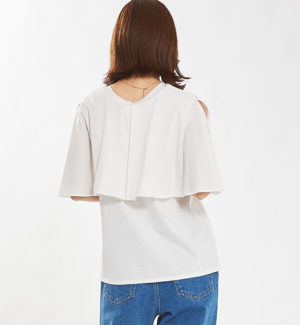 abahouse mavie「シルケットマルチWAYケーププルオーバー」|Tシャツ・カットソー|