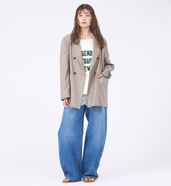 abahouse mavie「【セットアップ対応】ライトメランジダブルジャケット」|その他|