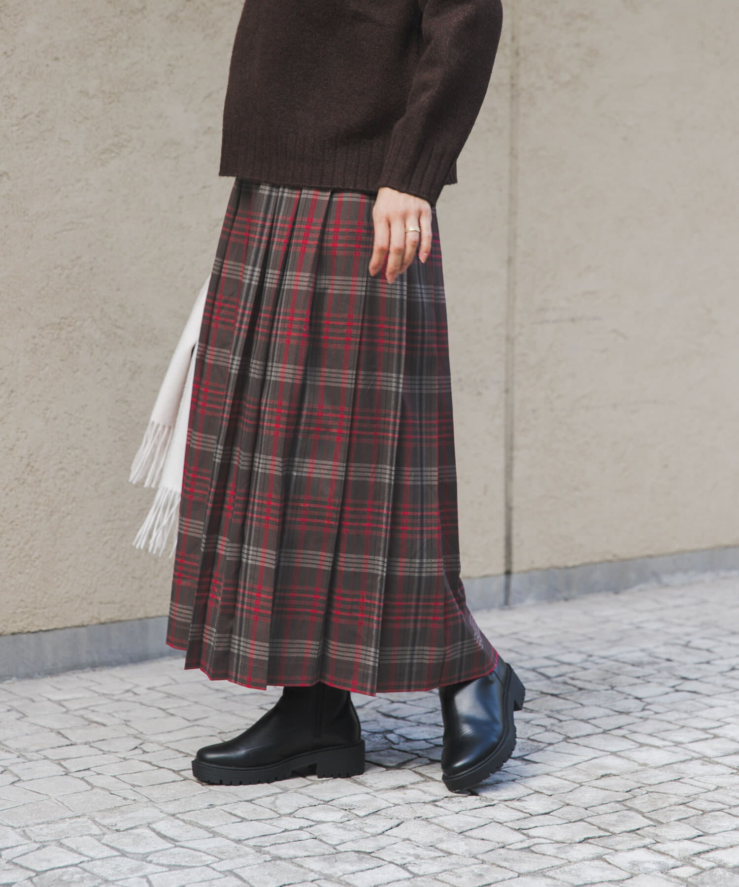 URBAN RESEARCH DOORS「『一部WEB限定カラー』チェックプリーツスカート」|スカート|