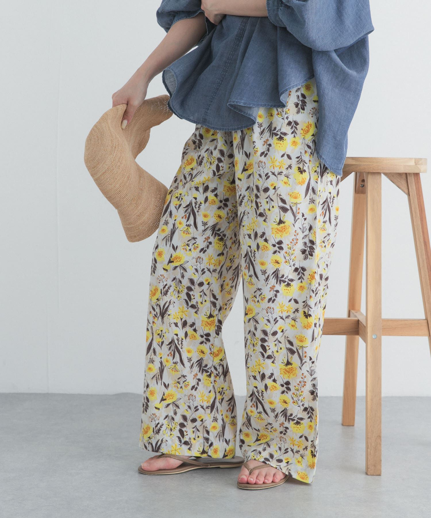 URBAN RESEARCH DOORS「『WEB/一部店舗限定カラー』フラワープリントイージーパンツ」|その他|