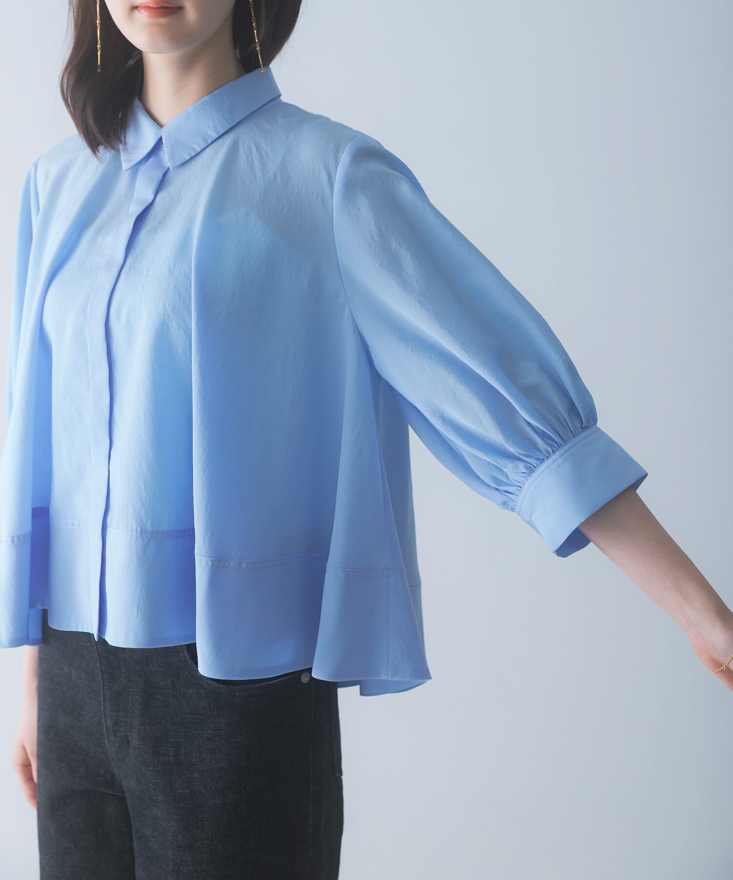 URBAN RESEARCH ROSSO「ウォッシャブルブライトローンシャツブラウス」|シャツ・ブラウス|