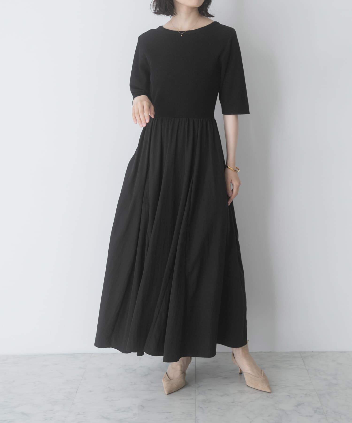 URBAN RESEARCH ROSSO「『一部WEB限定カラー』ニットドッキングワンピース」|ワンピース|