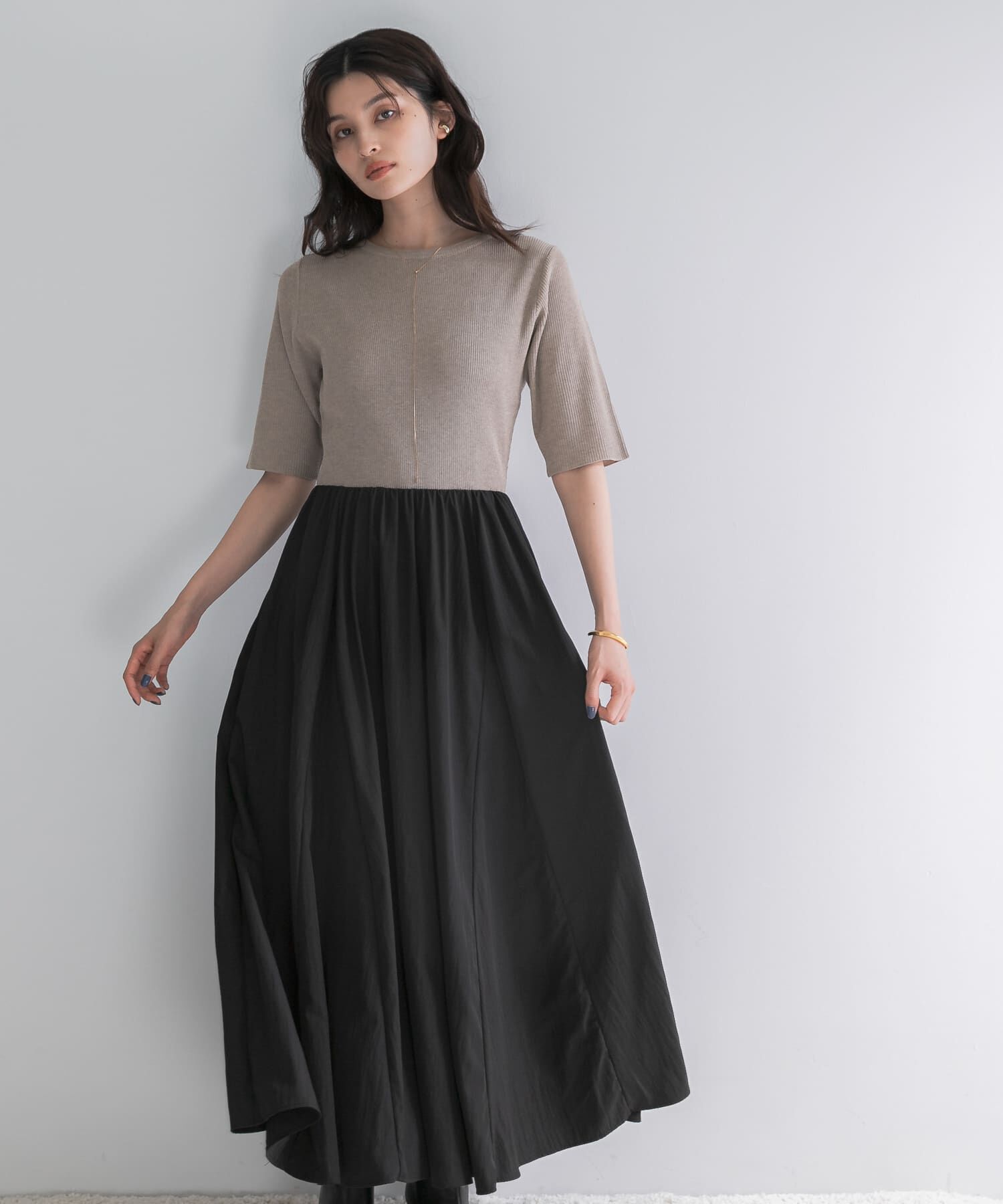 URBAN RESEARCH ROSSO「『一部WEB限定カラー』ニットドッキングワンピース」|ワンピース|