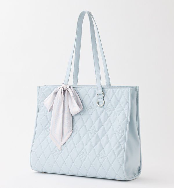  「【LouLoumei】スカーフ付きキルティングキャリーオントート/自立可能」|その他|
