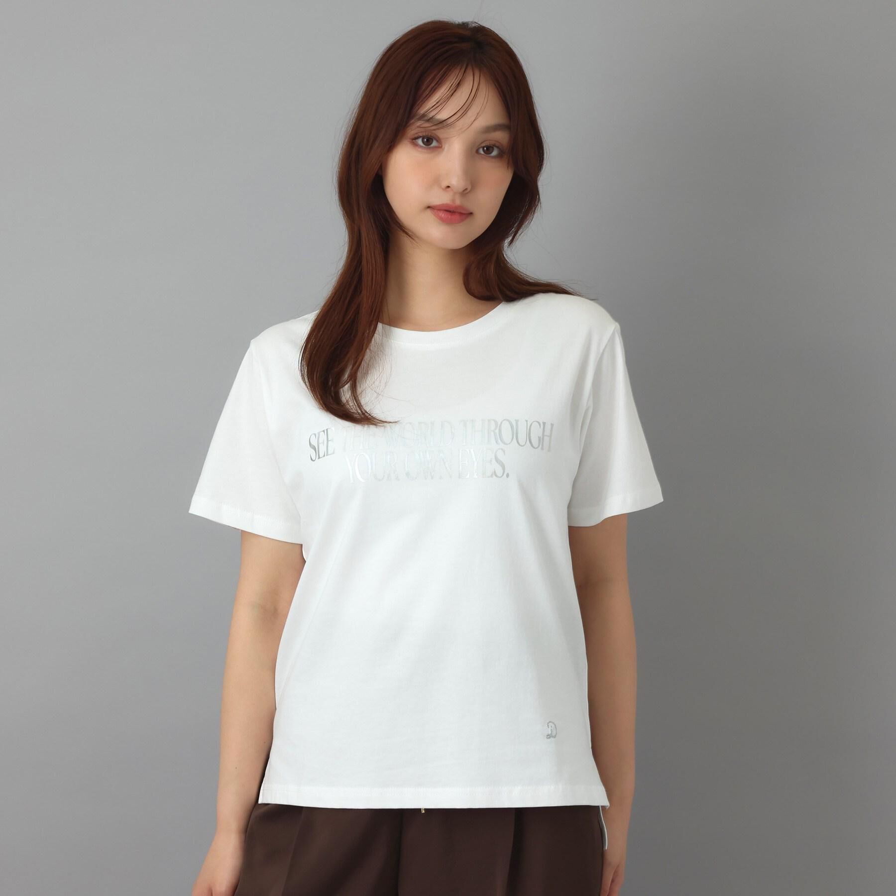 DRESSTERIOR「箔プリント ロゴTシャツ」|Tシャツ・カットソー|