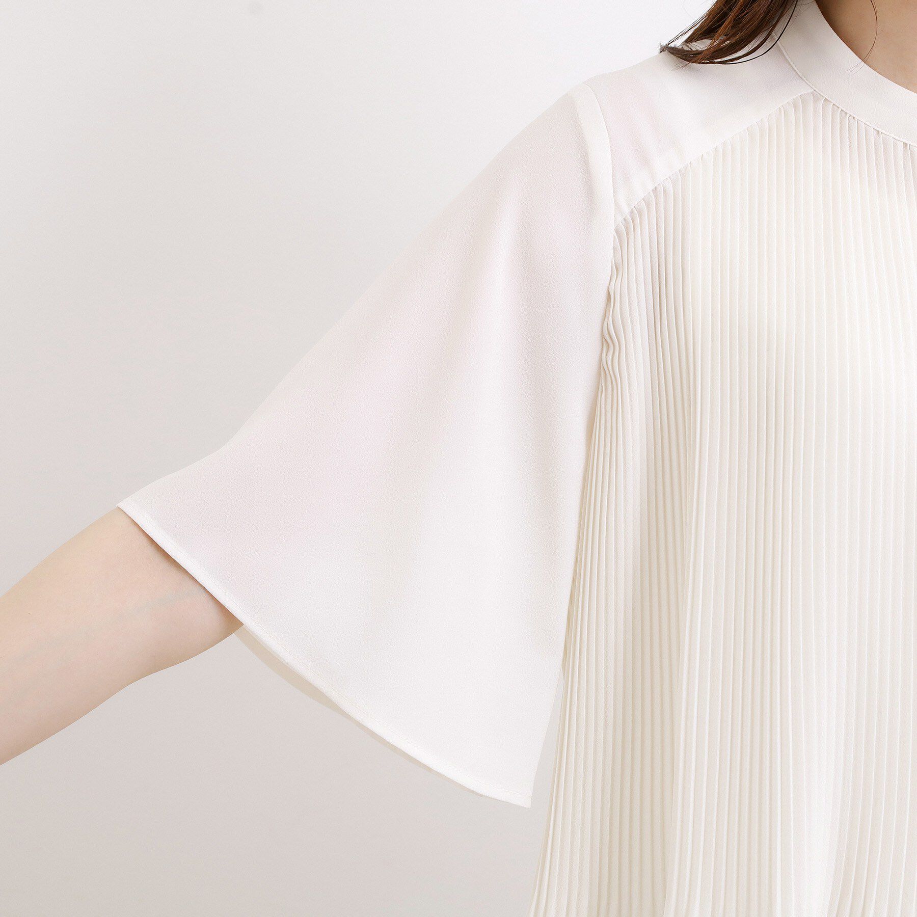 grove「【体系カバー◎】大人フェミニン消しプリーツブラウス」|シャツ・ブラウス|