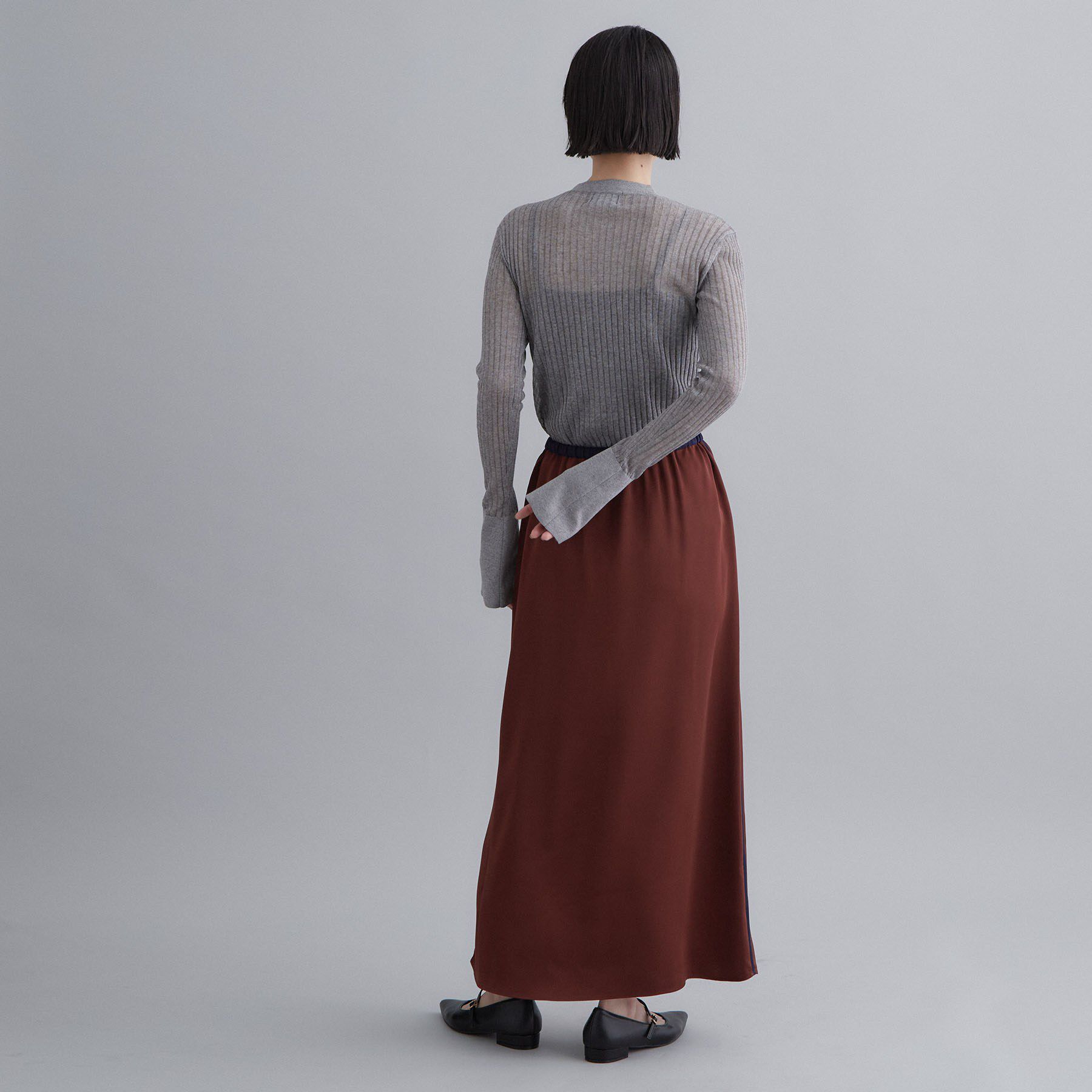 OPAQUE.CLIP「【es】 シアーワイドリブニット《洗濯機OK》」|ニット・セーター|