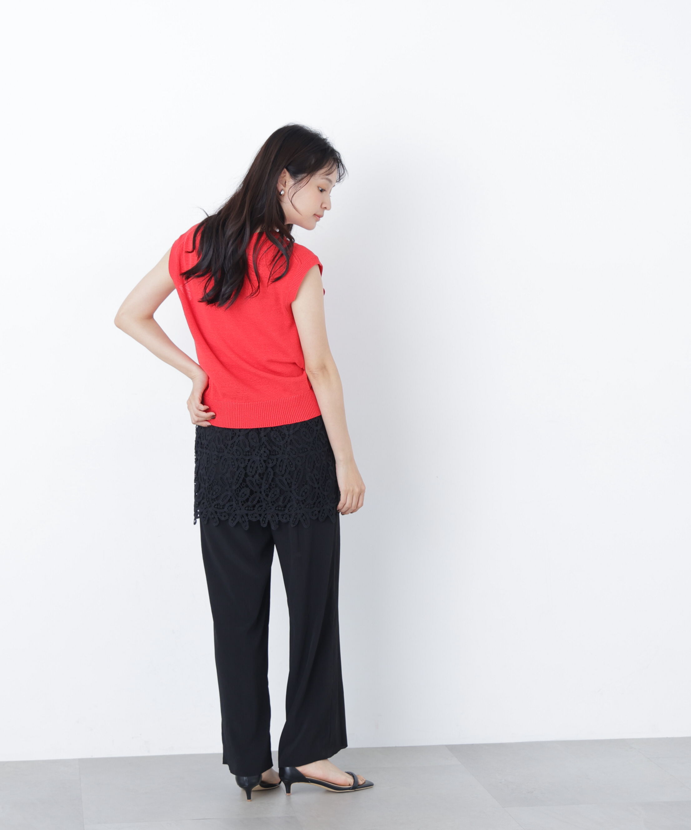  「〈N.〉レースレイヤード楊柳パンツ」|その他|