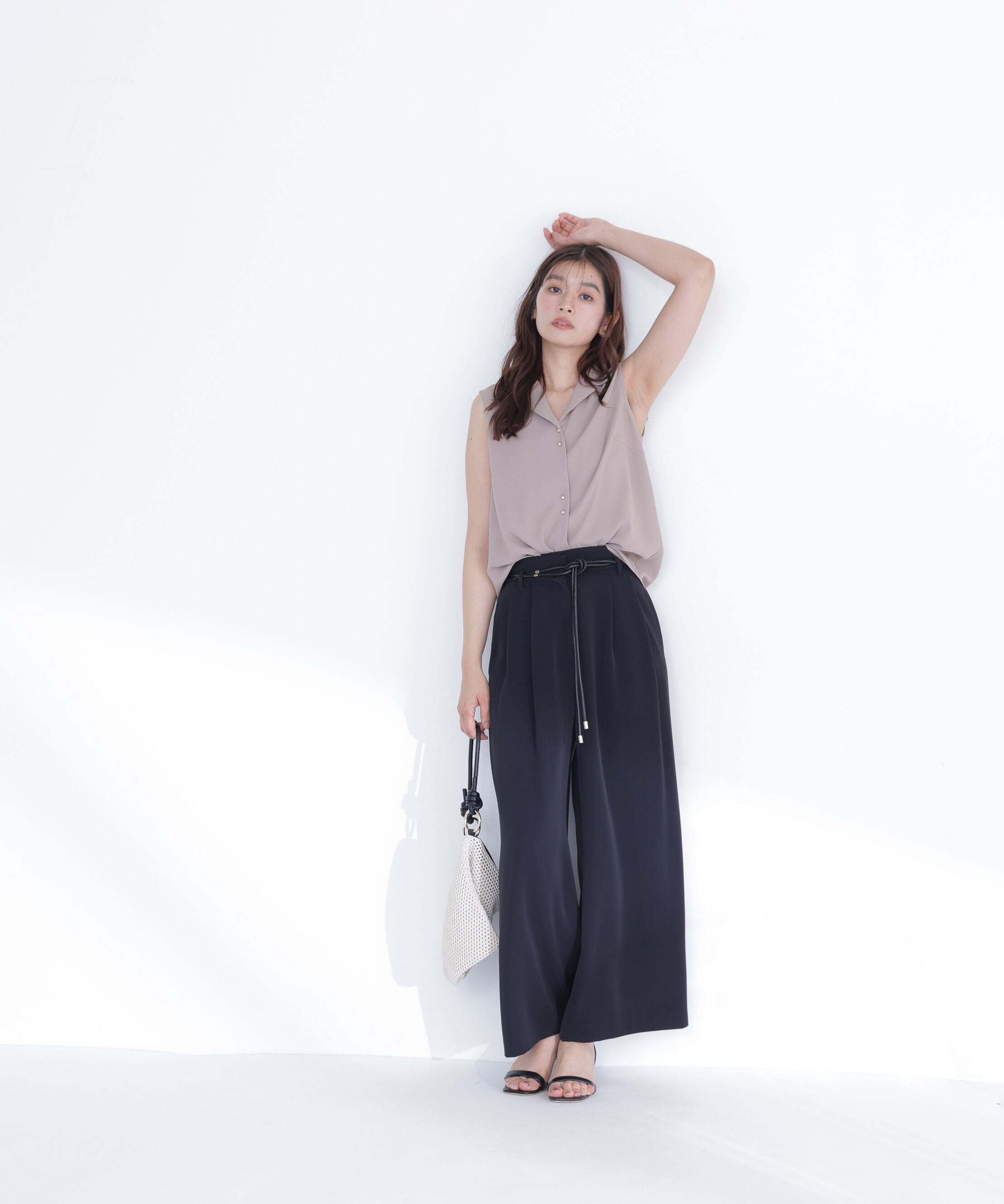  「フェイクレザーベルテッドパンツ」|その他|