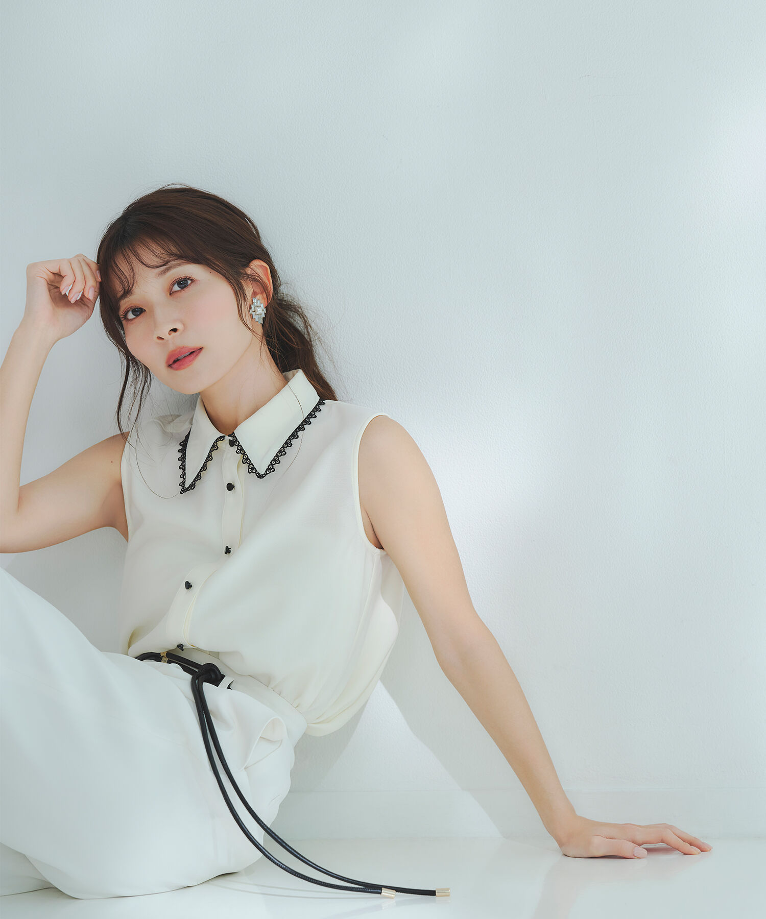  「フェイクレザーベルテッドパンツ」|その他|