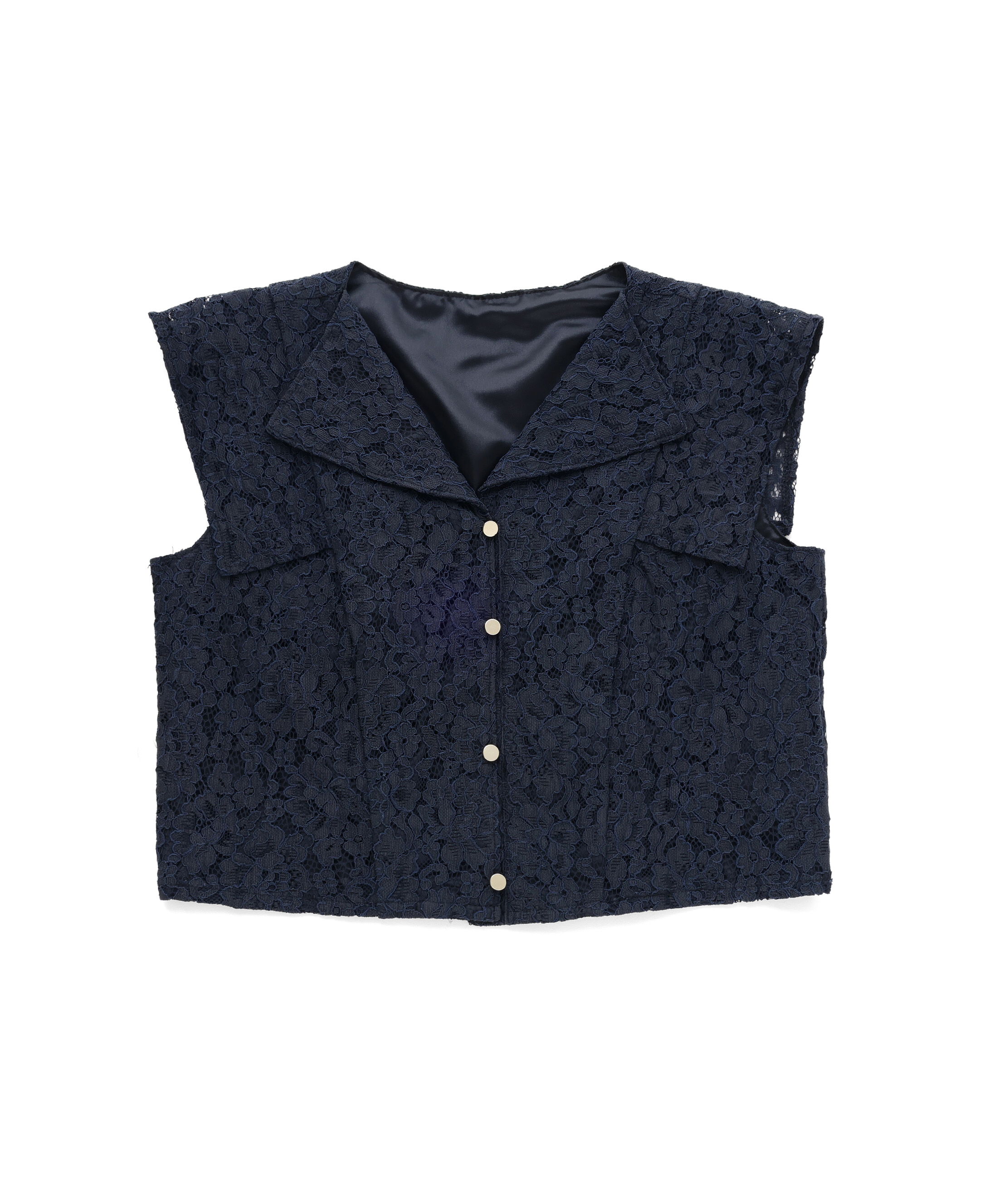 PROPORTION BODY DRESSING「衿付きレースブラウス 26SS」|シャツ・ブラウス|