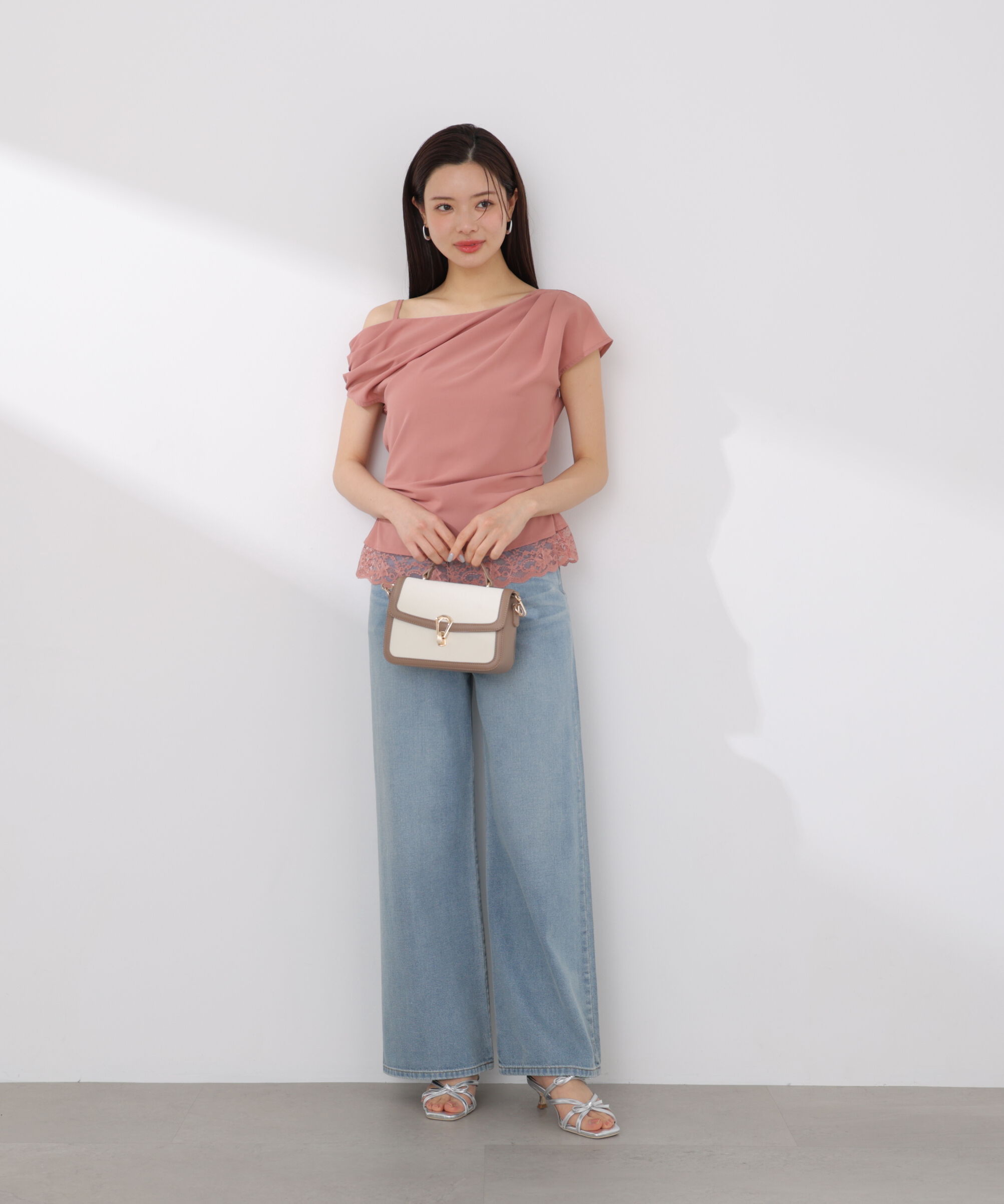 PROPORTION BODY DRESSING「〈a/mie〉アシメドレープブラウス」|シャツ・ブラウス|