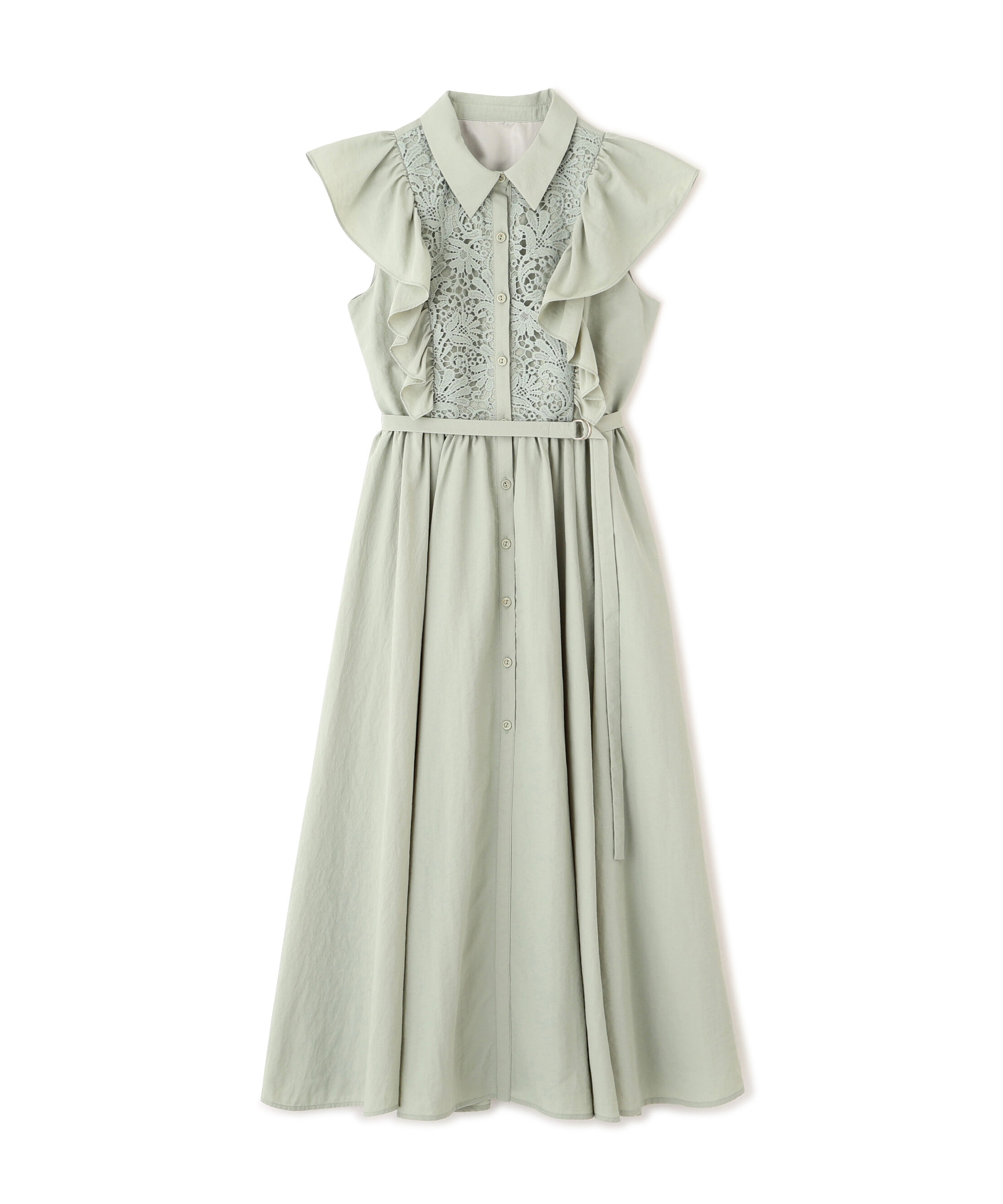 PROPORTION BODY DRESSING「＜中川紅葉さん着用＞フロントレースシャツワンピース」|ワンピース|
