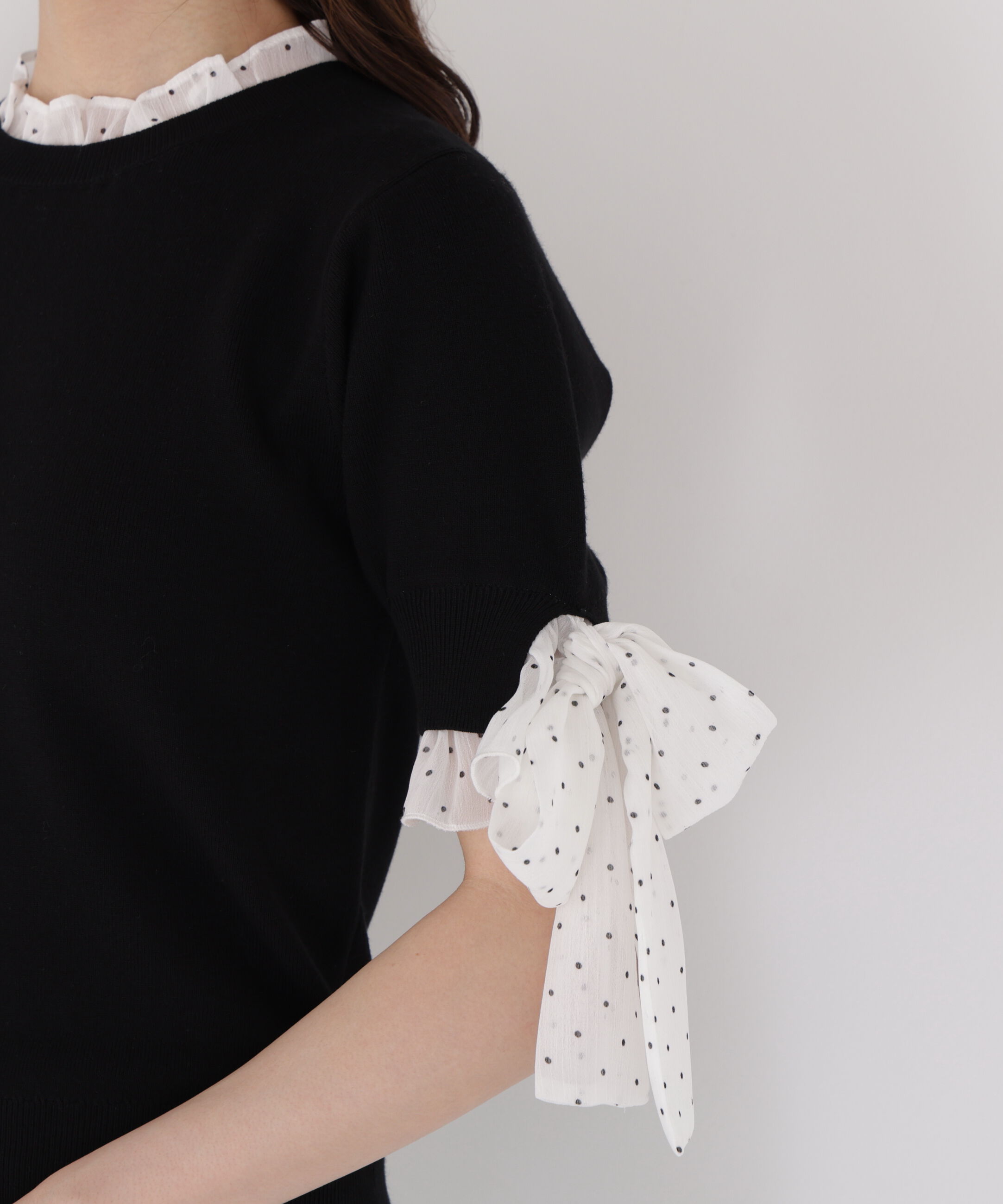 PROPORTION BODY DRESSING「リボンドッキングニット」|ニット・セーター|