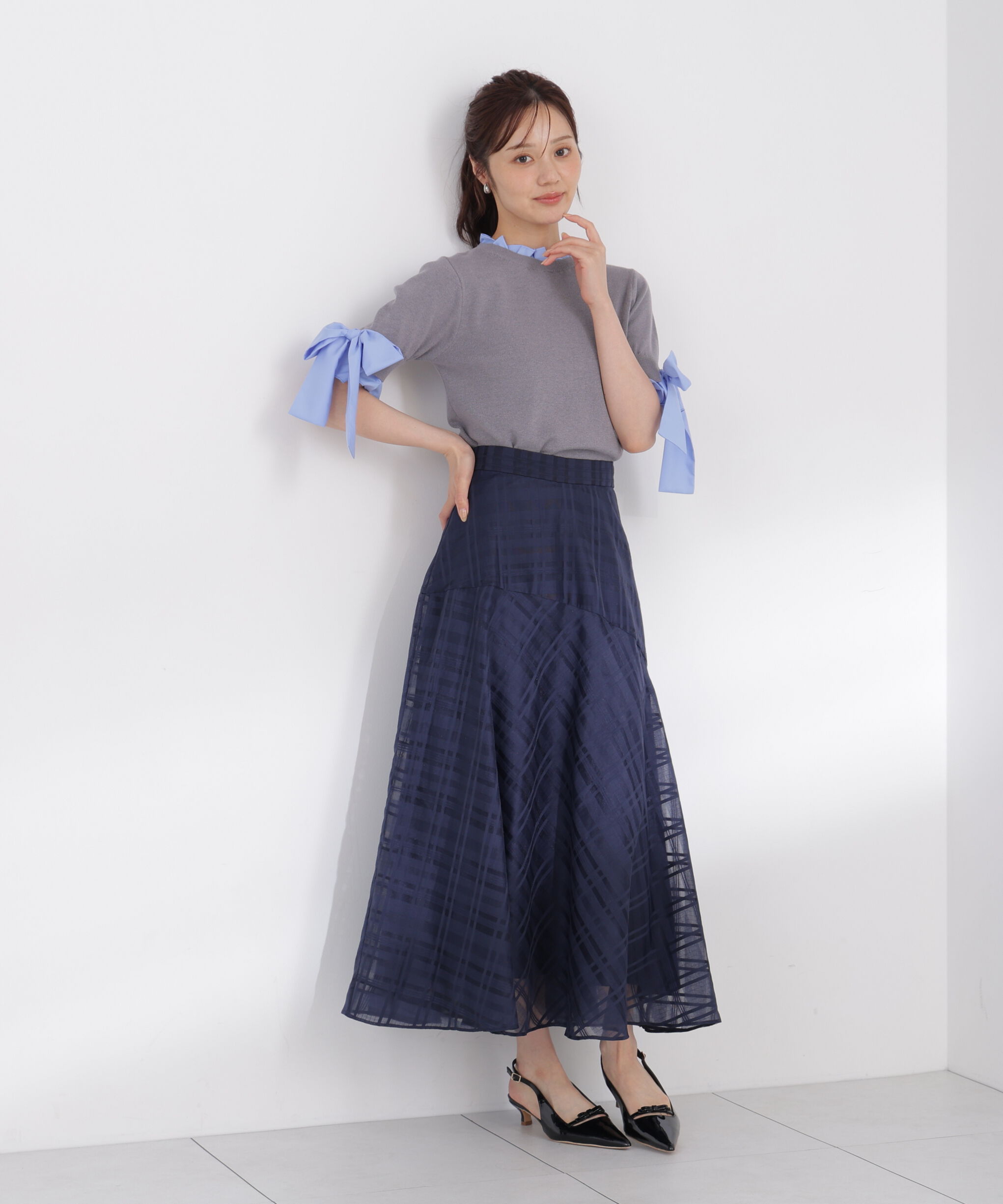 PROPORTION BODY DRESSING「リボンドッキングニット」|ニット・セーター|