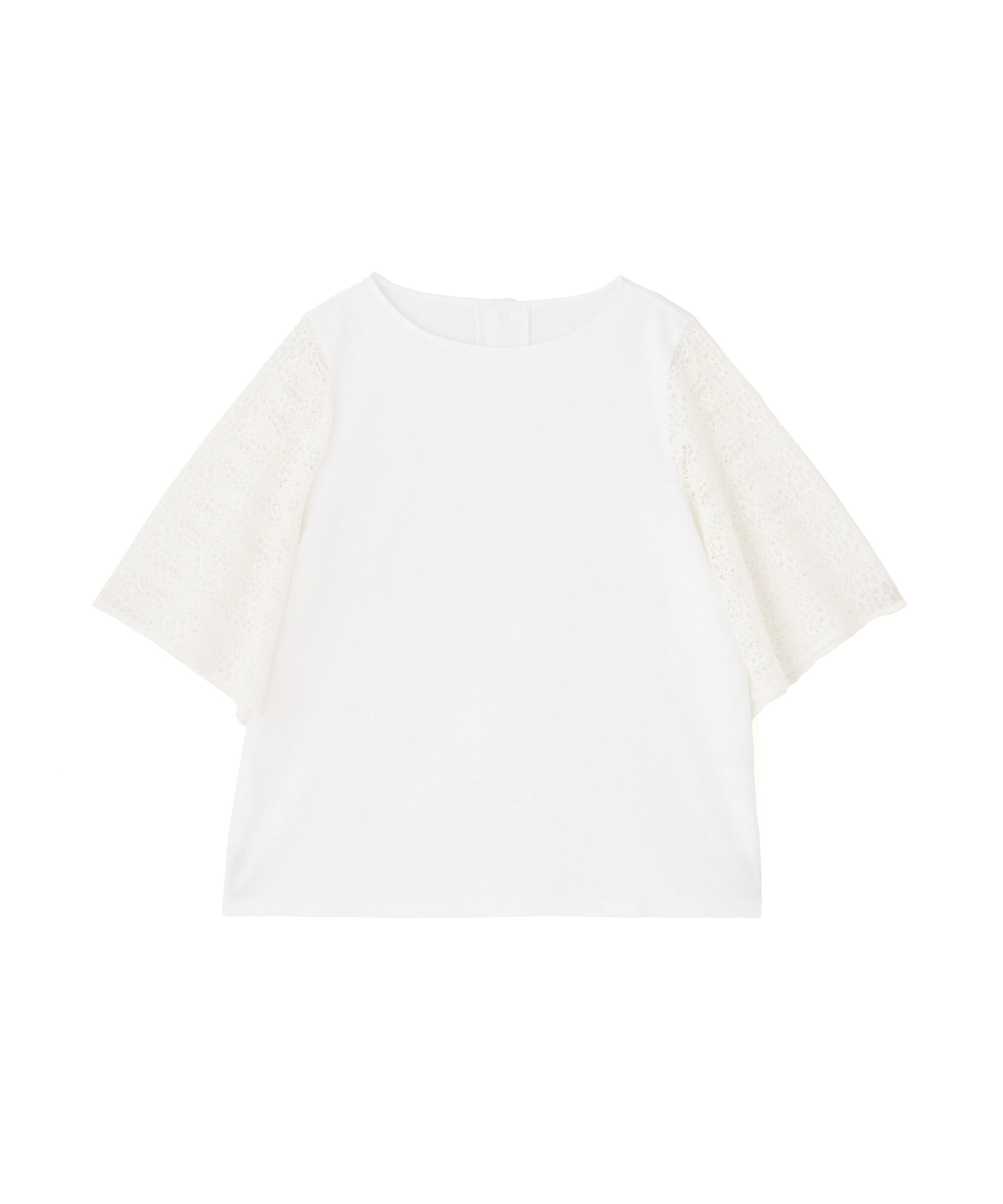  「◆≪接触冷感≫ ラッセルレースドッキングカットソープルオーバー」|Tシャツ・カットソー|