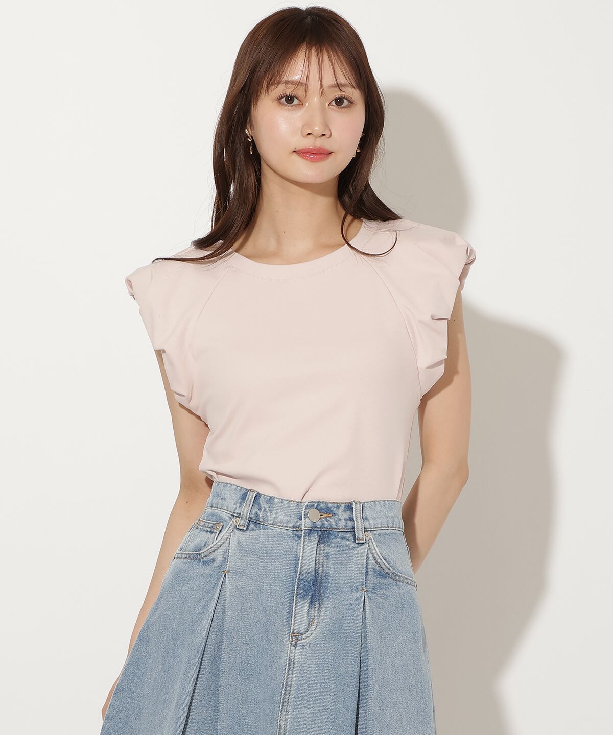 アンドクチュール「タックバルーンスリーブプルオーバー」|Tシャツ・カットソー|