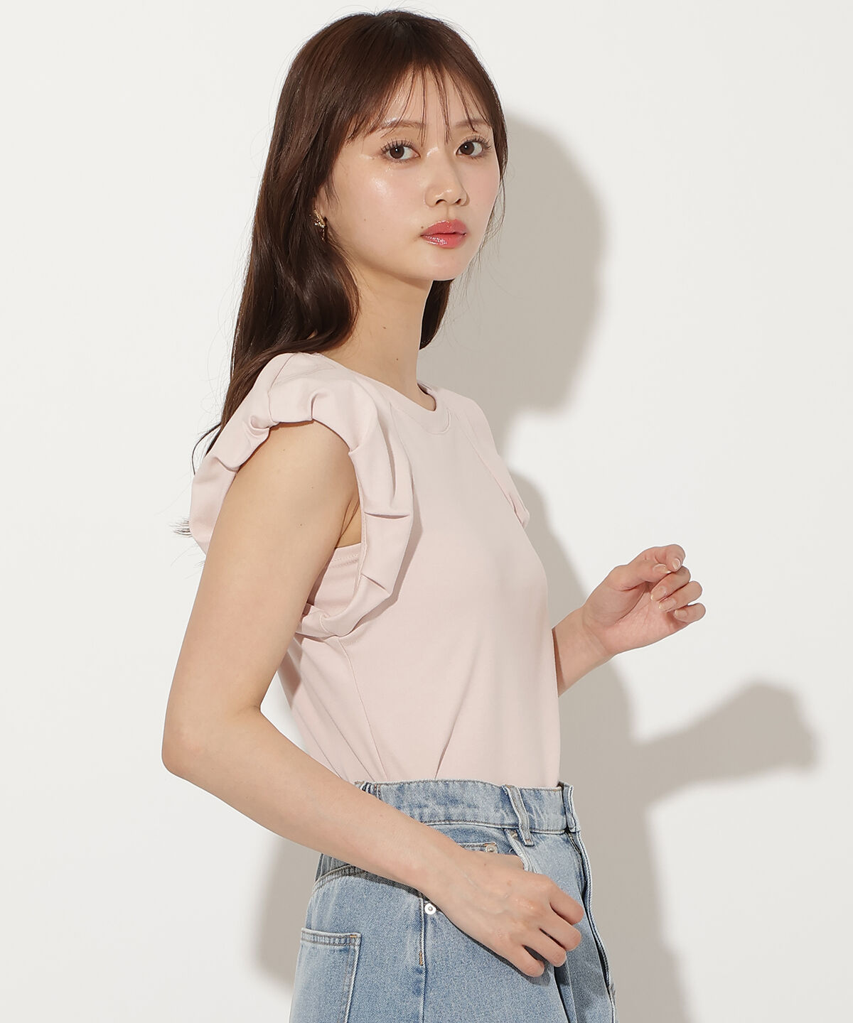 アンドクチュール「タックバルーンスリーブプルオーバー」|Tシャツ・カットソー|