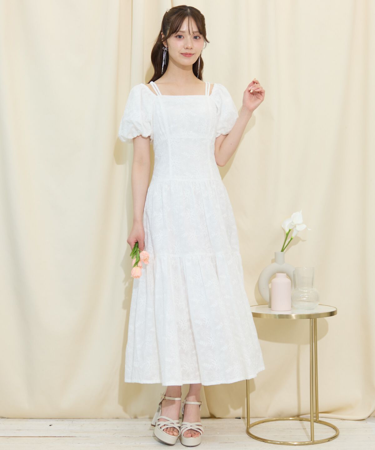 WILLSELECTION「2WAYスリーブコットンティアードワンピース」|ワンピース|