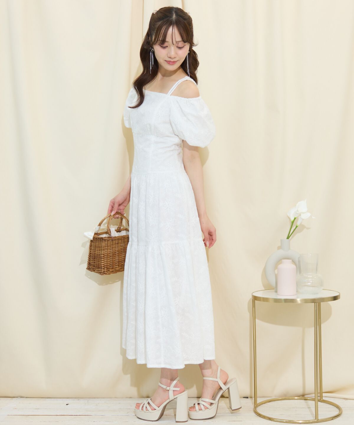 WILLSELECTION「2WAYスリーブコットンティアードワンピース」|ワンピース|