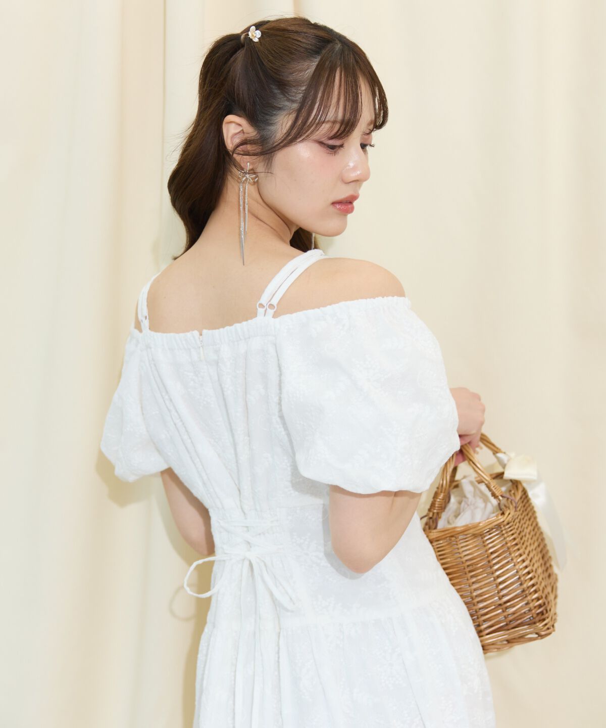 WILLSELECTION「2WAYスリーブコットンティアードワンピース」|ワンピース|