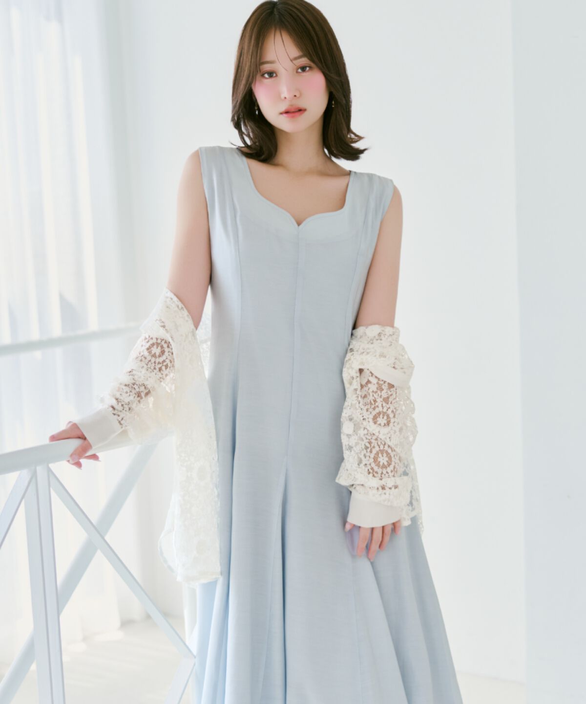 WILLSELECTION「バックリボンノースリーブAラインワンピース」|ワンピース|