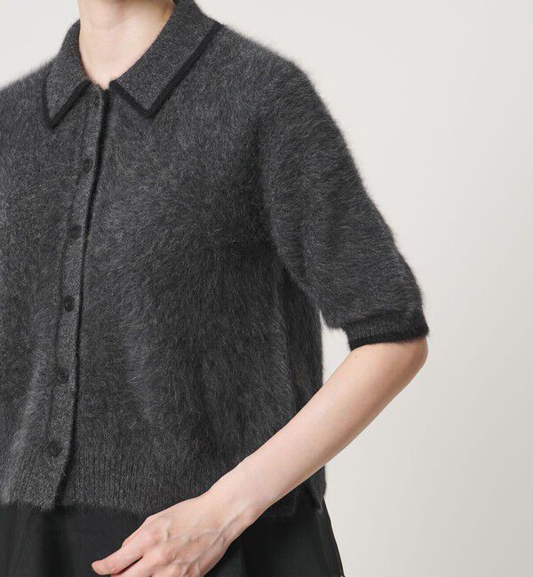 UNITED ARROWS「フォックスカシミヤ オーガンジーコンビ ポロニット」|ニット・セーター|