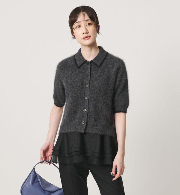 UNITED ARROWS「フォックスカシミヤ オーガンジーコンビ ポロニット」|ニット・セーター|