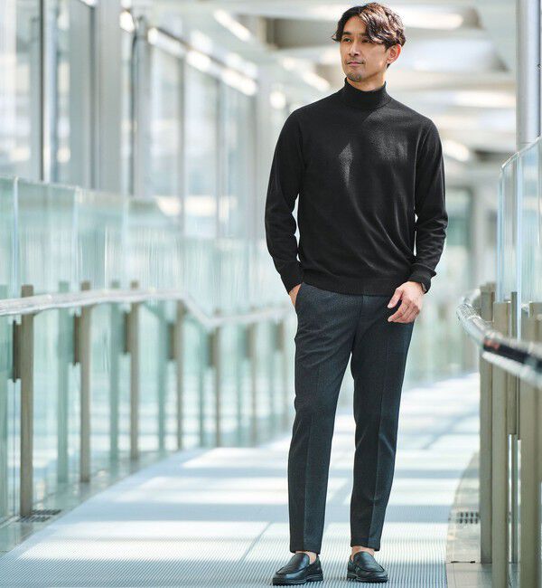 UNITED ARROWS green label relaxing「【WEB限定】JUST fit ハイゲージ ジャケイン タートルネック ニット」|ニット・セーター|