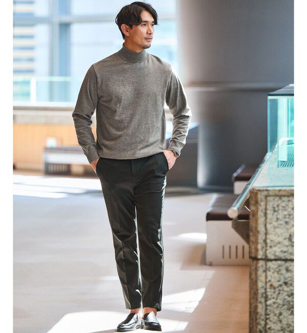 UNITED ARROWS green label relaxing「【WEB限定】JUST fit ハイゲージ ジャケイン タートルネック ニット」|ニット・セーター|