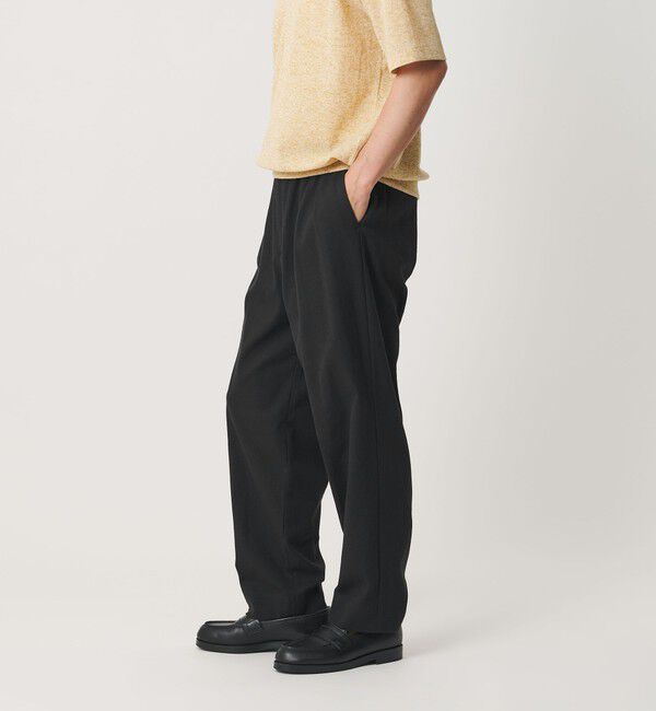 BEAUTY&YOUTH UNITED ARROWS「フラックス オックス バルーン イージー パンツ NO.9 ヨコストレッチ 吸水速乾 透け防止」|チノ|BLACK