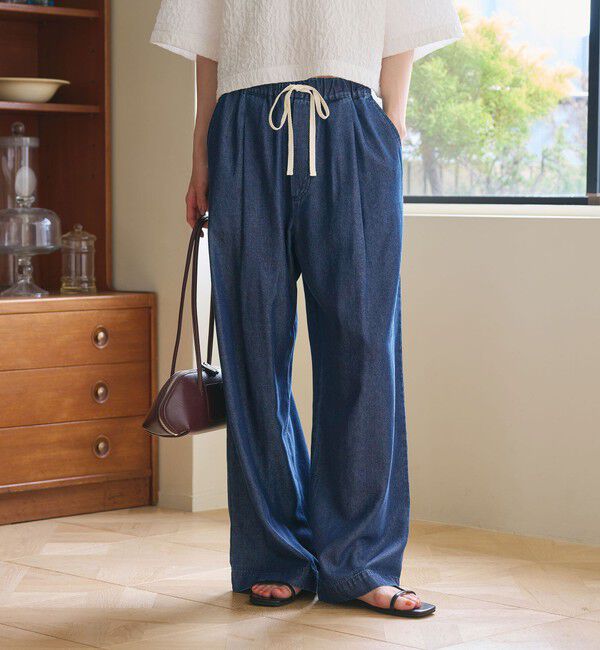 BEAUTY&YOUTH UNITED ARROWS「【WEB限定】ライトデニム イージーパンツ ウォッシャブル」|デニム|NAVY