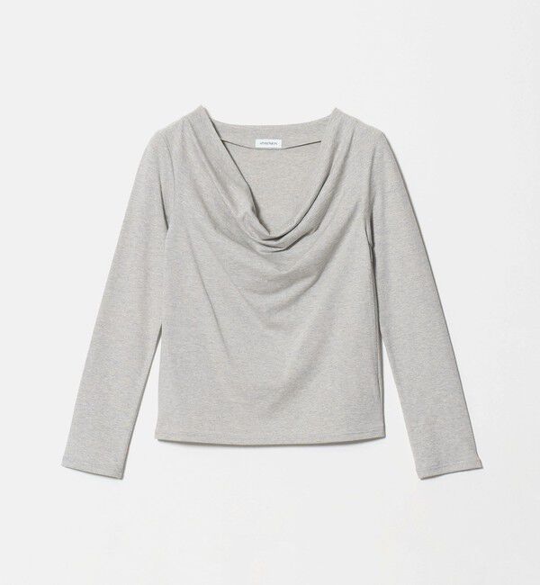 ATTISESSION「＜ATTISESSION＞ドレープ ロングスリーブトップス」|Tシャツ・カットソー|MD.GRAY