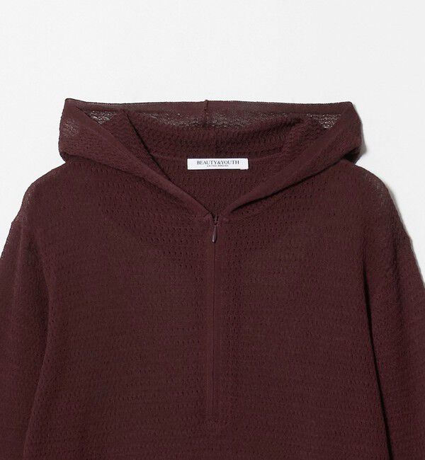 BEAUTY&YOUTH UNITED ARROWS「コットンポリエステル ニットフーディ ウォッシャブル」|ニット・セーター|
