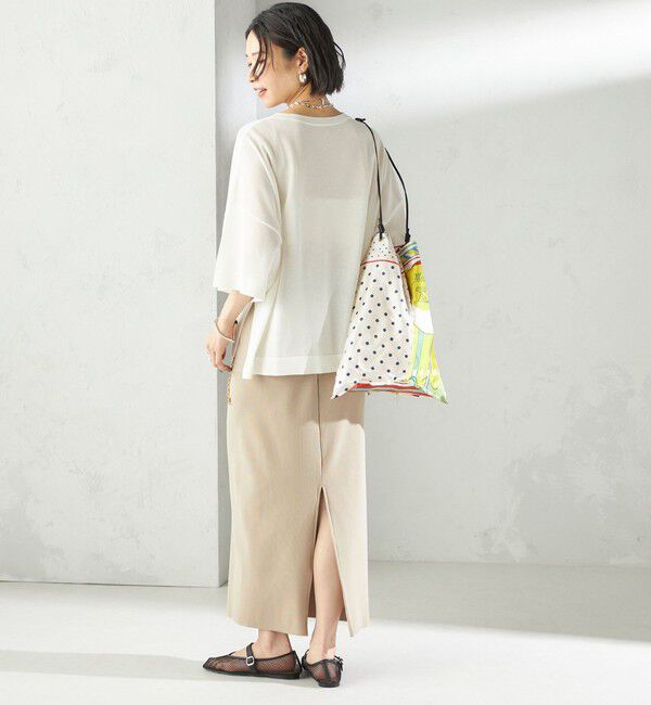 SHIPS for women「〈UVカット / 手洗い可能〉リブ ジャージー 2WAY ストレッチ スカート」|スカート|