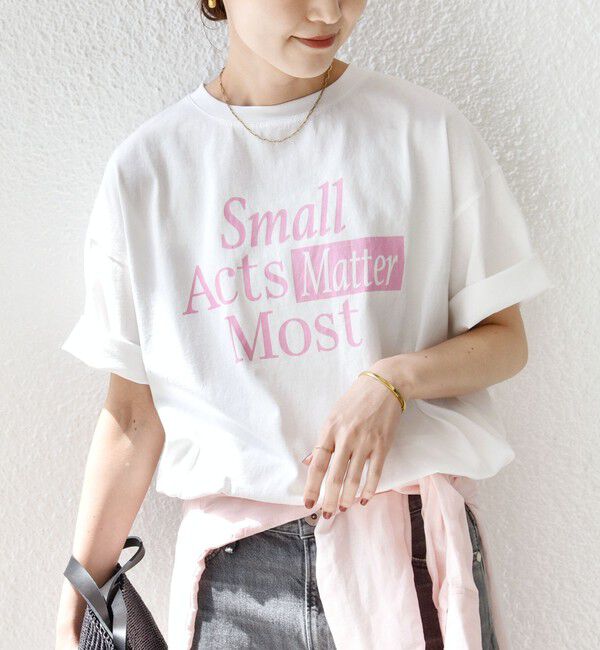 SHIPS for women「【SHIPS別注】81BRANCA:ロゴ 5分袖 TEE」|Tシャツ・カットソー|
