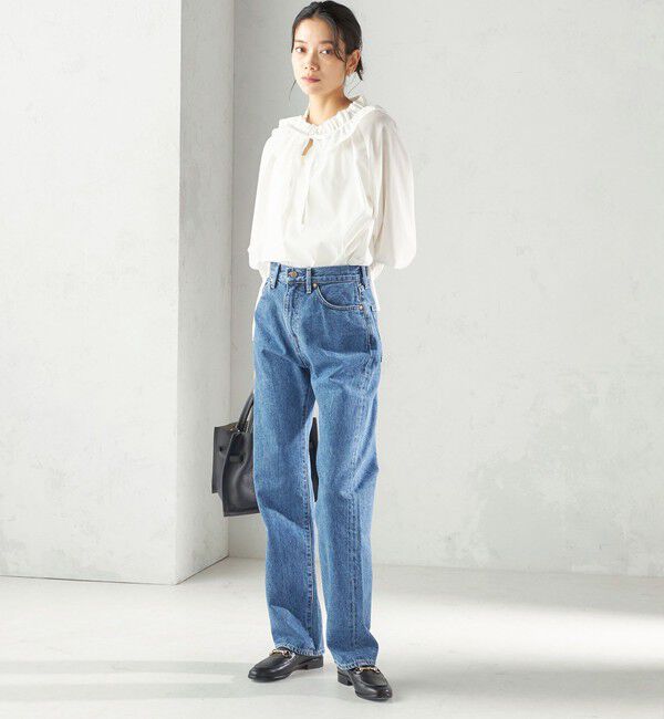 SHIPS for women「〈撥水加工 / UVカット〉タフタ フリルカラー キャンディースリーブ ブラウス（セレモニー対応可）」|シャツ・ブラウス|