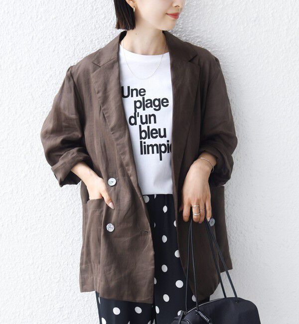 SHIPS for women「〈手洗い可能〉ラミー 4 ジャケット 26SS」|テーラードジャケット|ブラウン