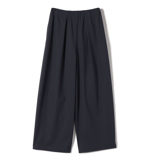 SHIPS for women「〈手洗い可能〉トロ ピン ストライプ / 無地 ウエスト ギャザー パンツ」|その他|