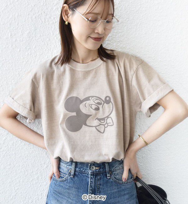SHIPS for women「【SHIPS別注】GOOD ROCK SPEED:MICKEY / TEE」|Tシャツ・カットソー|ベージュ