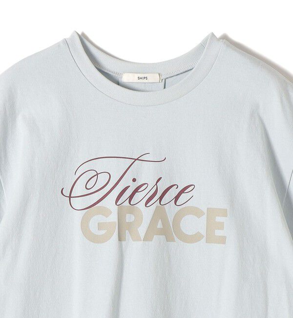 SHIPS for women「【WEB限定】バック タック ショート スリーブ ロゴ プリント TEE」|Tシャツ・カットソー|