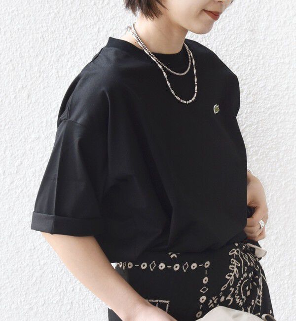 SHIPS for women「【SHIPS別注】LACOSTE:〈手洗い可能〉五分袖 TEE」|Tシャツ・カットソー|