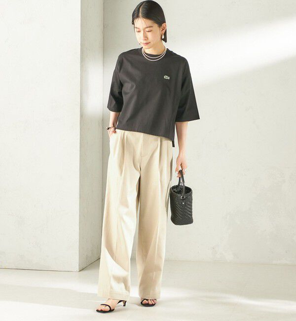 SHIPS for women「【SHIPS別注】LACOSTE:〈手洗い可能〉五分袖 TEE」|Tシャツ・カットソー|