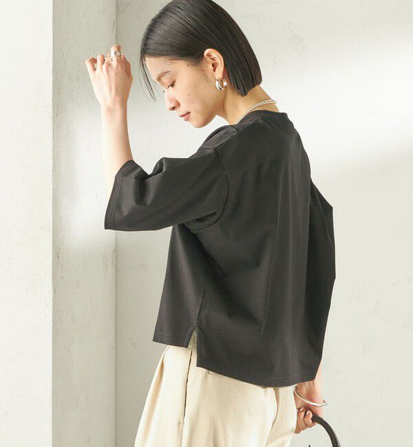 SHIPS for women「【SHIPS別注】LACOSTE:〈手洗い可能〉五分袖 TEE」|Tシャツ・カットソー|