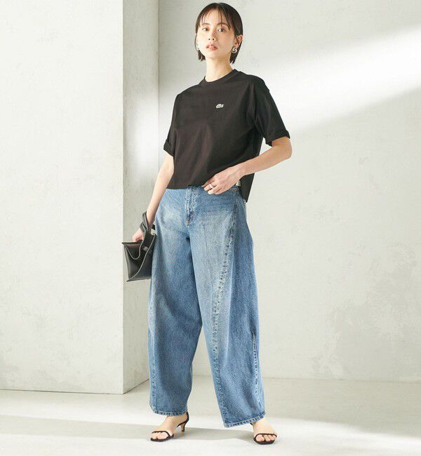 SHIPS for women「【SHIPS別注】LACOSTE:〈手洗い可能〉五分袖 TEE」|Tシャツ・カットソー|