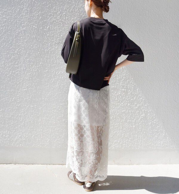 SHIPS for women「【SHIPS別注】LACOSTE:〈手洗い可能〉五分袖 TEE」|Tシャツ・カットソー|