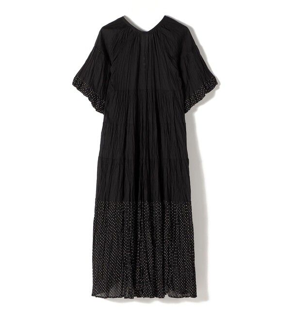 SHIPS for women「【SHIPS別注】Fanaka:〈手洗い可能〉クリンクル 袖 フレア ワンピース」|ワンピース|